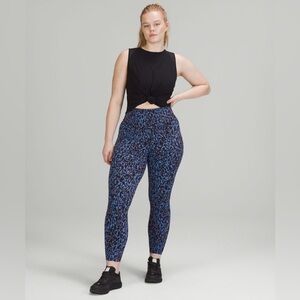 lululemon athletica Blue and Black Leggings
